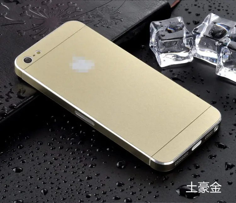 Пленка для поверхности льда для Iphone 5, 5S, SE, тонкая защитная пленка для экрана, наклейки на заднюю декоративную пленку, пленка на заднюю поверхность - Цвет: Gold