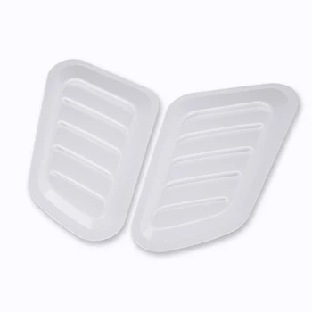 

2 Pcs Turbo Hood Intake Auto Decorative Engine ABS Material Cover Vent Covers Bonnet Portable Car Multipurpose Scoop