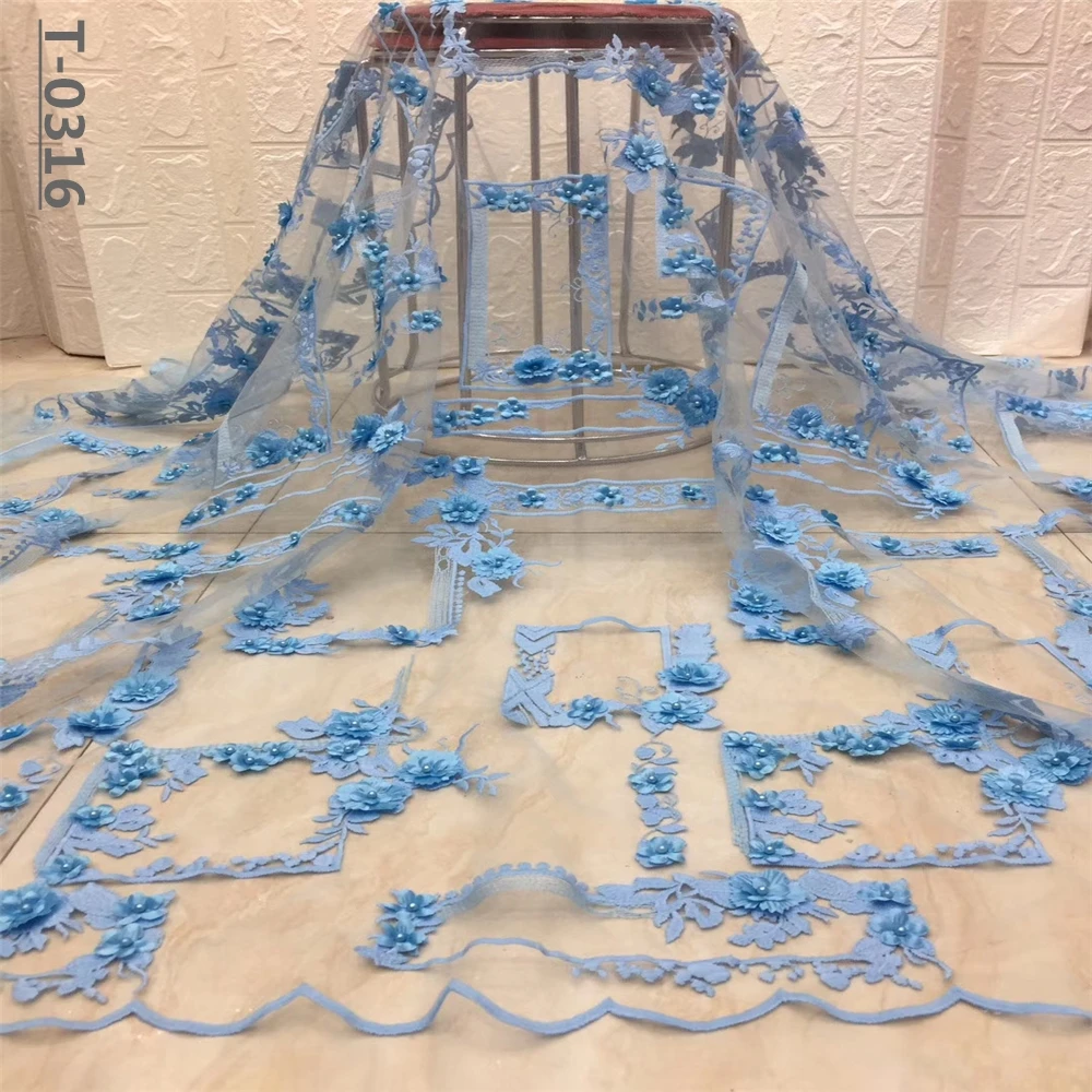 Бисером французский африканский 3d цветок кружева вышитые Ткань высокое качество белое вино Свадебный тюль сетка нигерийские Свадебные Кружева