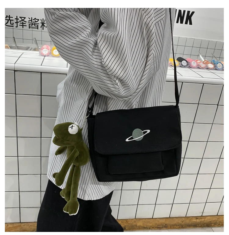 Модная Холщовая Сумка сто башня женский арт порт стиль одно плечо Harajuku стиль Студенческая девушка Harajuku стиль сумка через плечо