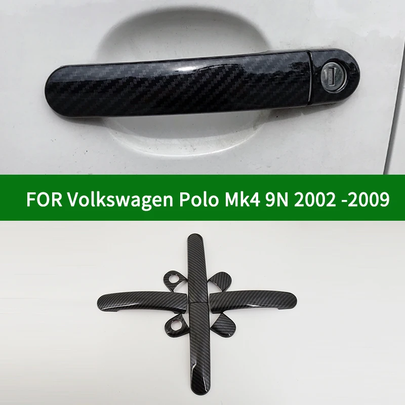 Для Volkswagen VW Polo Mk4 четвертого поколения 2002-2009 аксессуар глянцевое углеродное