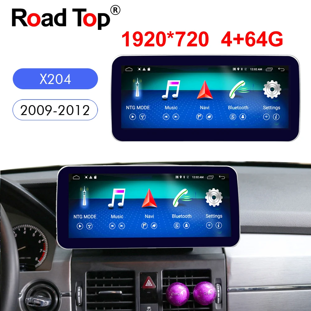 

10.25" Android 8.1 Display Car Radio Bluetooth GPS Navigation WiFi Head Unit Screen for Mercedes Benz GLK 200 220 280 300 350