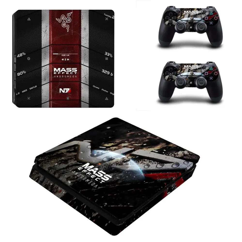 YSP4S-1142 Mass Effect PS4 Slim sticker s PS 4 Play station 4 Slim Skin sticker Pegatinas для playstation 4 Slim консоли и контроллера - Цвет: YSP4S-1142