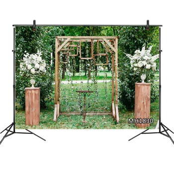 

Spring Park Green Plant Flower Tree Photography Backdrop Outdoor Wedding Children Photographic Backgrounds For Photo Studio