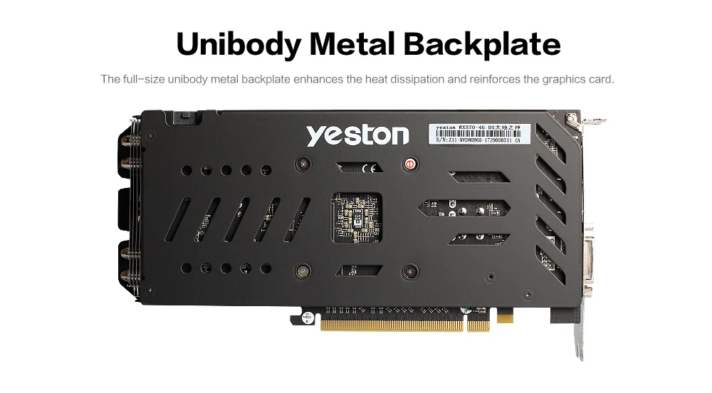 Yeston Radeon RX580 2048SP-4G GDDR5 Video Gaming Graphics Card PCI Express x16 3.0 External Graphics Card For Desktop PC VR
