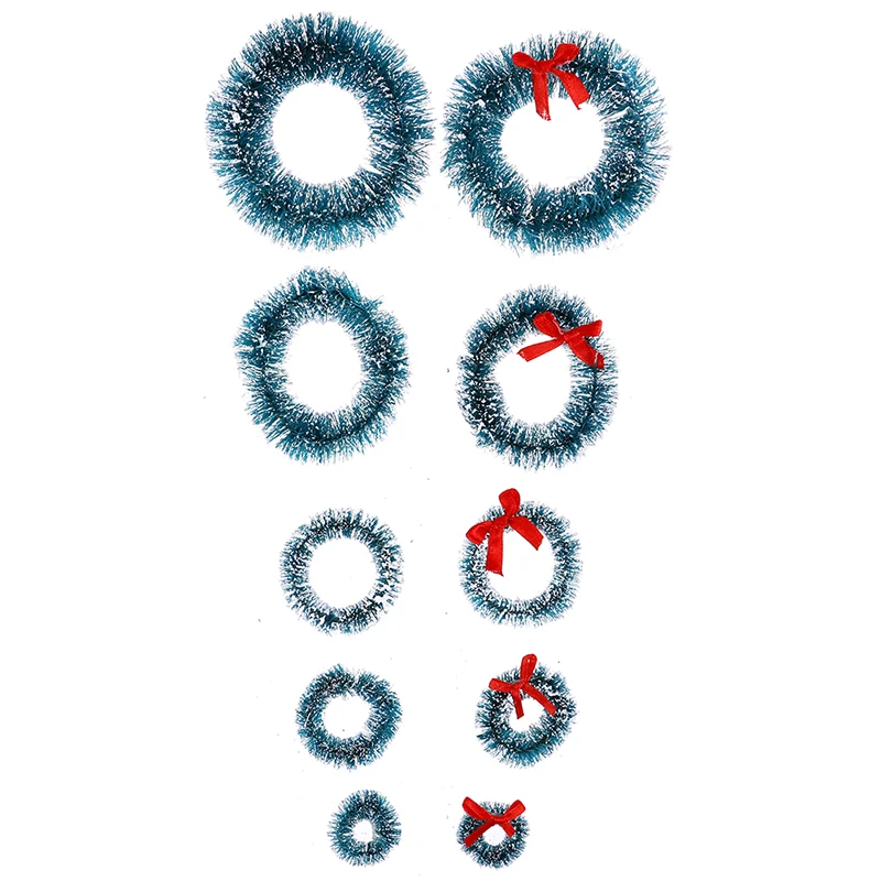Новое поступление 1:12 весы кукольный домик миниатюра Рождественский венок гирлянда Рождественские Украшения мягкого плюша; аксессуары для куклы 5 шт./компл