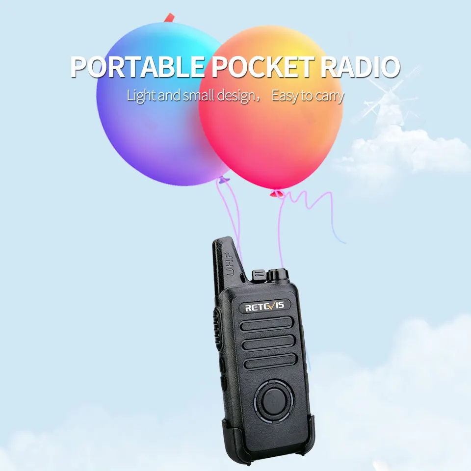 Портативная рация RETEVIS RT22S 4 шт. 2 Вт UHF VOX канал/батарейный дисплей удобная