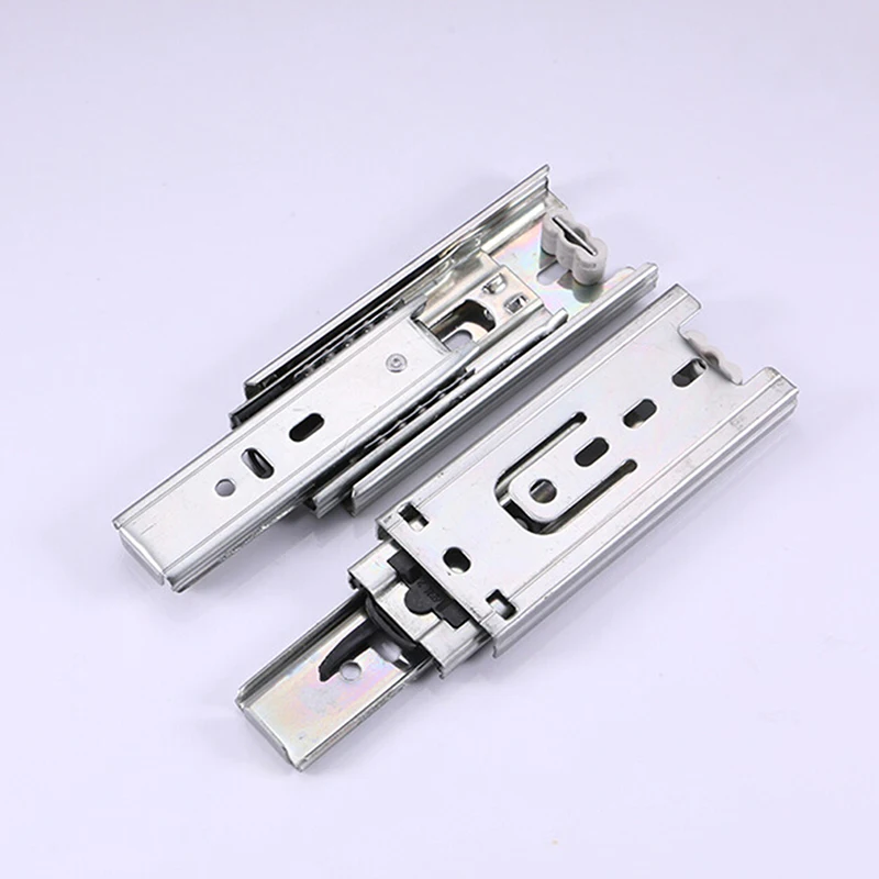 

4-inch Mini Three-section Drawer Rail Steel Balls Cabinets Closets Bearing Telescopic Full Extension Drawer Slides Rail Hardware