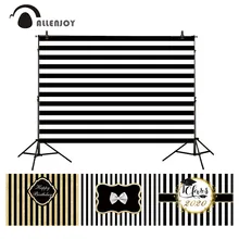 Allenjoy черно белый полосатый фон для фотосессии на день рождения