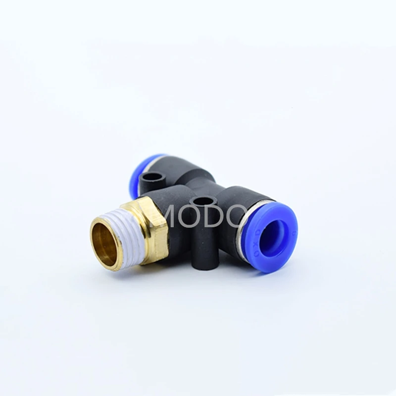 

Air Connector Fitting T Shape Tee 1/8" 1/4" M5 3/8" 1/2" BSPT Male Thread Pneumatic Coupler6mm 8mm 10mm 12mm 4mm Hose Pipe