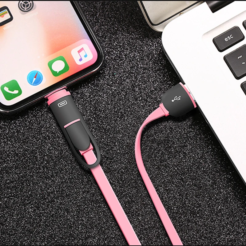 Многофункциональный Кабель зарядного устройства для Apple Android два в одном телескопическая линия зарядки стрейч мини Usb кабель дропшиппинг