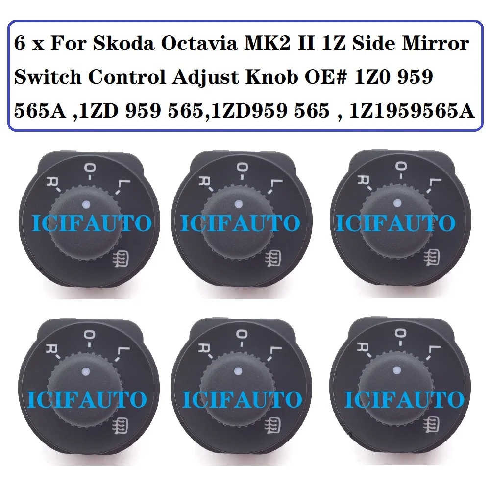 1Z1959565AForSkodaOctaviaMK2II1ZSideMirrorSwitchControl