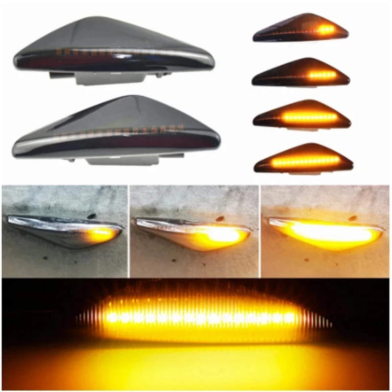 

2PCS Canbus Smoke Dynamic Flowing LED Side Marker Signal Light For BMW X5 E70 X6 E71 E72 X3 F25 Sequential Blinker Lamp