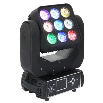 

2pcs/lot New Design High Quality 3*3 matrix Pixel LED Moving Head 9 pcs 10W RGBW 4in1 moving led Beam light
