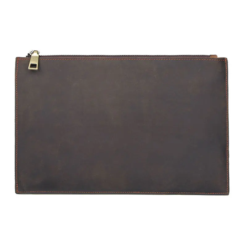 Dark Brown RFID кошелек из натуральной кожи деловой клатч мини сумка Винтажный Мужской кошелек сумочка R-8455R - Цвет: Dark Brown