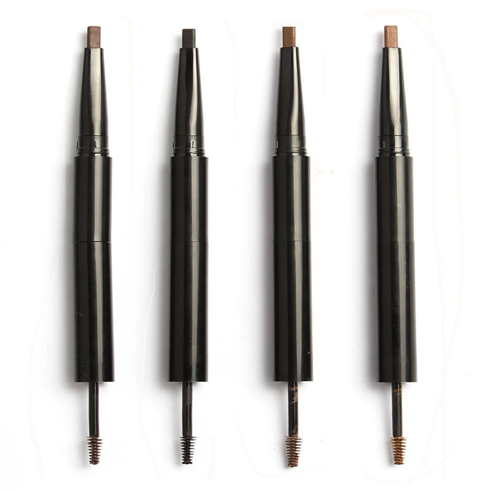 3in1 vegan oem eyebrow pencil private label black waterproof eyebrow pen with brush makeup custom no logo low moq