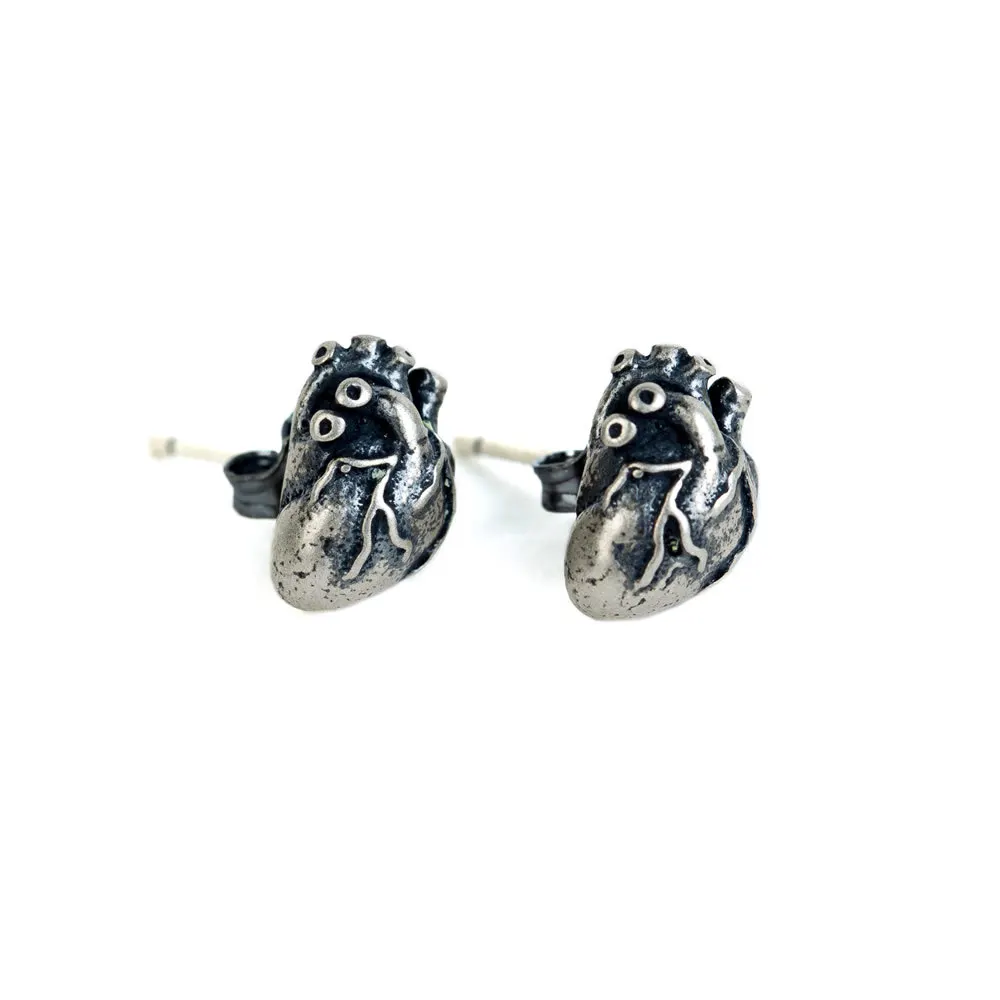 HUMAN MADE ❤️ Heart Silver Earring Silver Human Made - HEART SILVER EARRING | HBX - Globally Curated