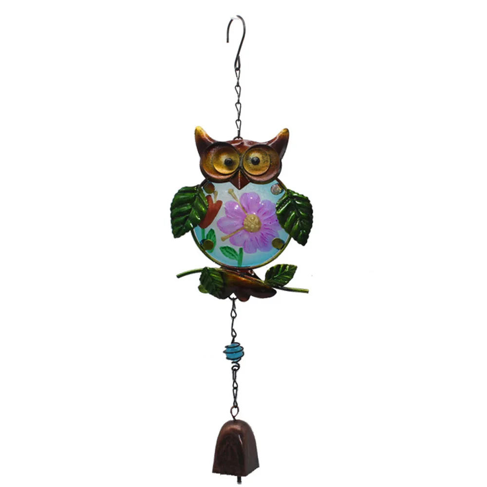 

1 Piece Handmade Glass Crafts Home Pendant Metal Wrought Iron Winds Chimes Hang Wind Chimes Hanging Decorations