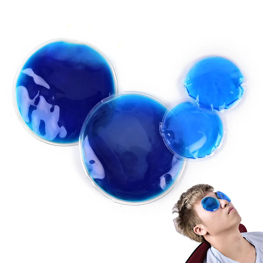 1Pc Reusable Ice Cold Hot Gel Pack Round Shape Therapy Microwaveable Heat Pain Relief Good To Use Eye Care Tool Dia 7cm