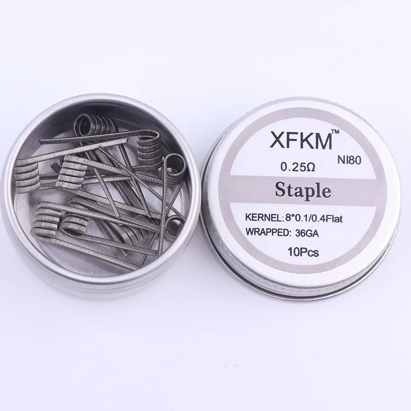 Новые готовые спирали XFKM 10 шт./кор. NI80 для RDA RTA RBA нагревательная проволока MTL |