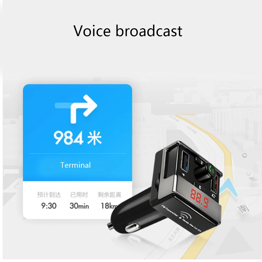 Быстрое Автомобильное зарядное устройство fm-передатчик беспроводной Hands-free Bluetooth MP3 музыкальный плеер беспроводной fm-радио адаптер USB Поддержка TF карта
