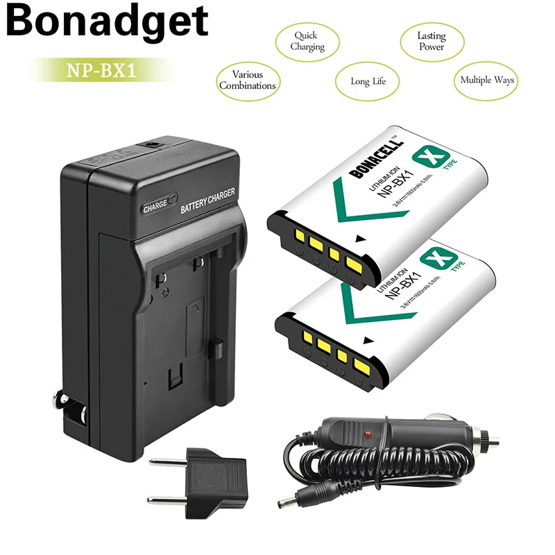 Bonadget 1.6Ah NP-BX1 NP BX1 Батарея Зарядное устройство для sony детали Cyber-Shot DSC-RX100 HX300 WX300