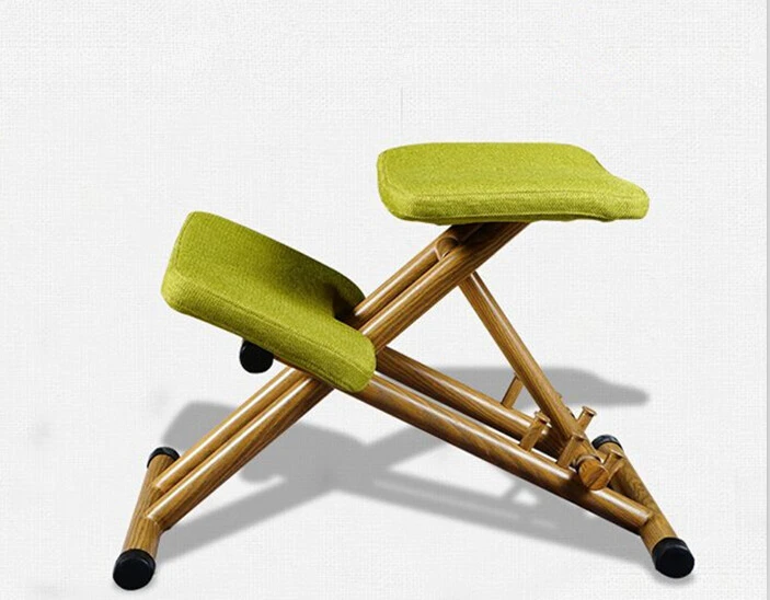Эргономичный дизайн коленчатого кресла зеленая тканевая подушка современный офисный компьютерный стул эргономичная осанка дизайн