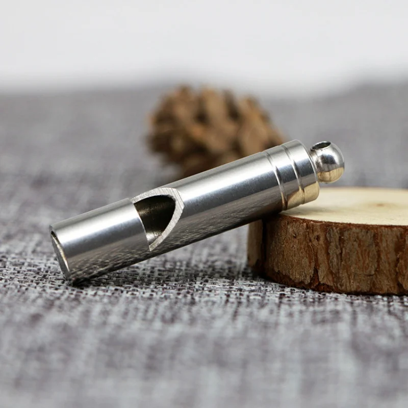 Emergency Survival Whistle Loud Version High Decibel Brass Metal Bamboo Shape Section Whistle For Help Defensive Training 7