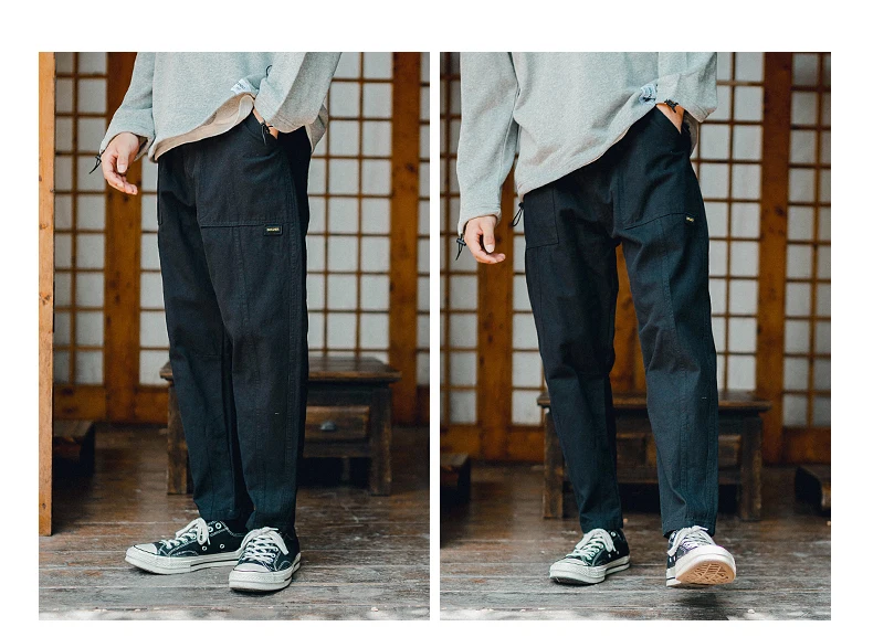 Japanese Retro Trousers Simple Solid Color Casual Pants Youth Wild Straight Pants Mens Pants Fashions Men Clothing DD6CK