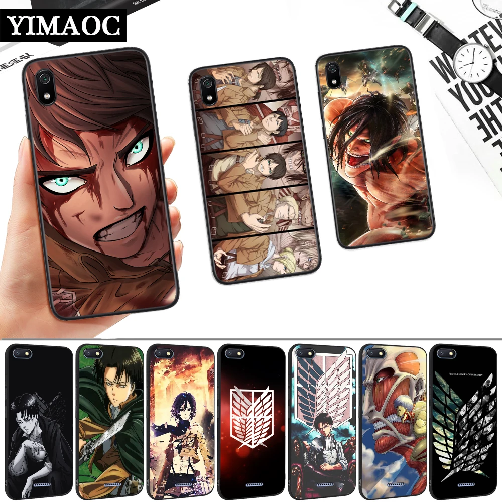 Attack on Titan Silicone Soft Case for Redmi 4A 4X 5 Plus 5A 6 Pro 6A 7 7A S2 Go K20 Note Prime 8 |