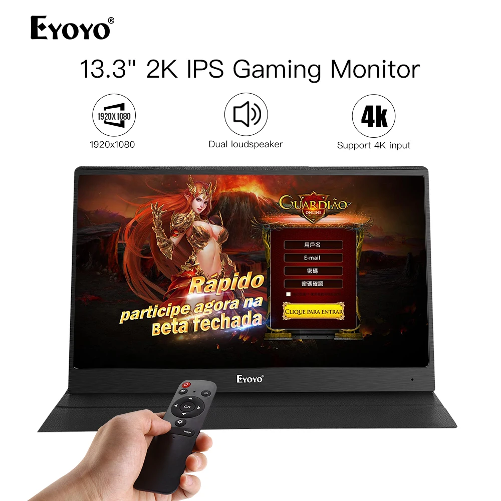 Eyoyo EM13N портативный монитор hdmi экран 13 3 дюймов FHD PC PS4 Xbox 360 1080P IPS ЖК-светодиодный