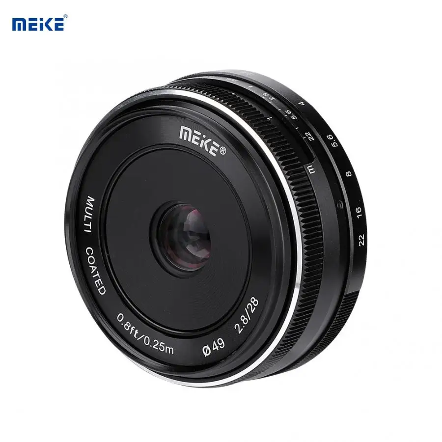 Meike28mm F2.8 ручная линза широкоугольная Для беззеркальных камер Fuji X mount без чечевицы