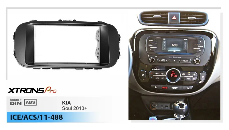XTRONS 11-488 Dash CD панель для KIA Soul 2013+ рамка Установка пластины