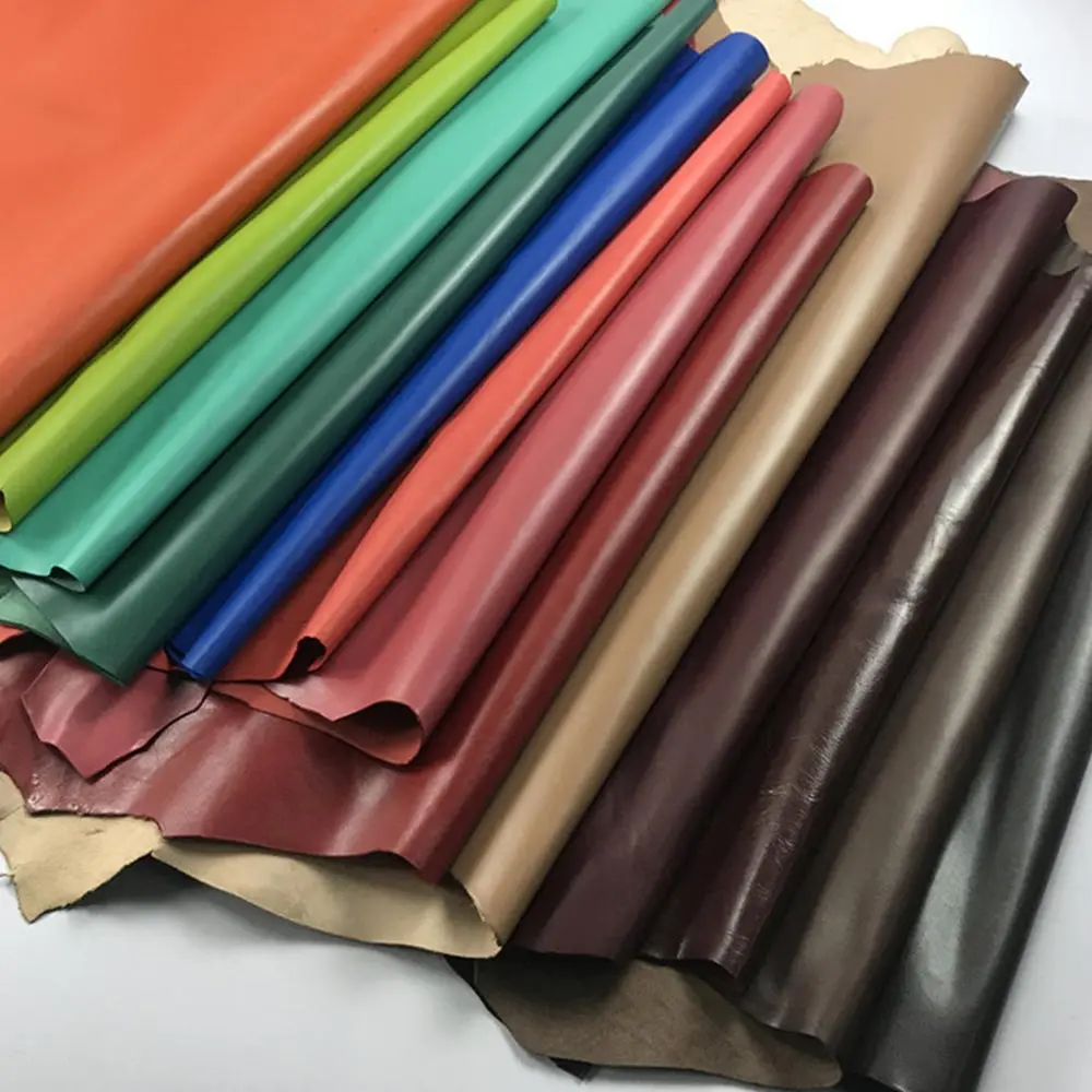 

veg. tanned goat skin leather Genuine leather for leather craft shoe clothes bag thick 0.9-1.1mm