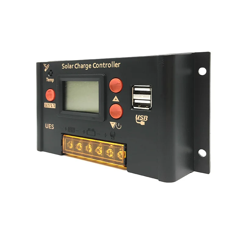 UES12V24V10A Солнечный контроллер зарядки с дисплеем тока Солнечный контроллер лампы с USB