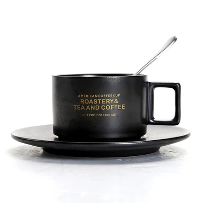 Luxury Nordic Style High Quality Ceramic Coffee Cup with Dish Spoon Teacup Set Home Afternoon Tea Coffee Ceramic Set - Цвет: 08 Style