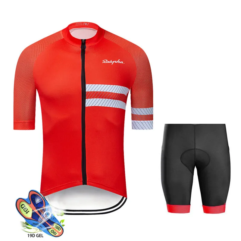 cycling jersey set 6 Raphaing Pro Team велосипедная майка Мужской комплект для велоспорта с коротким рукавом дышащий Майо Ropa Ciclismo летняя одежда для велоспорта - Цвет: cycling jersey set 6
