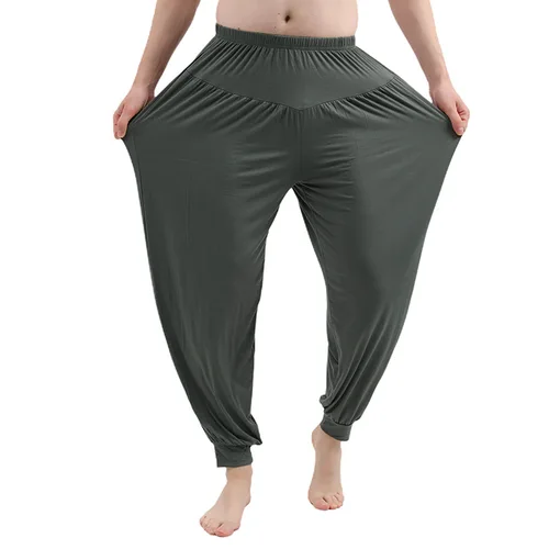 Fdfklak 남성용 루즈 팬츠, 모달 코튼 홈 바지, 플러스 사이즈, 남성 잠옷 바지, 캐주얼 잠옷, 6XL, 신제품 4