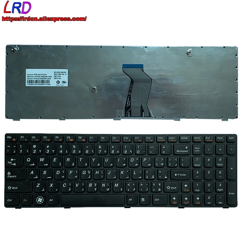ARA Arabic Keyboard for Lenovo B570 B570e B575 B575e B590 Z570 Z575 V570 V570C V575 V580 Laptop 25013314 25013344 25013372 | Компьютеры и