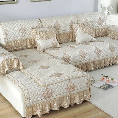 Четырехсезонная универсальная европейская роскошная подушка для дивана, льняная Нескользящая подушка для дивана