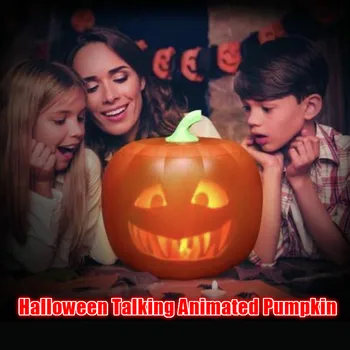 

3 Expressions Halloween Talking Animated Pumpkin LED Pumpkin Projection Lamp For Home Party Pre-sale Style Halloween Projector