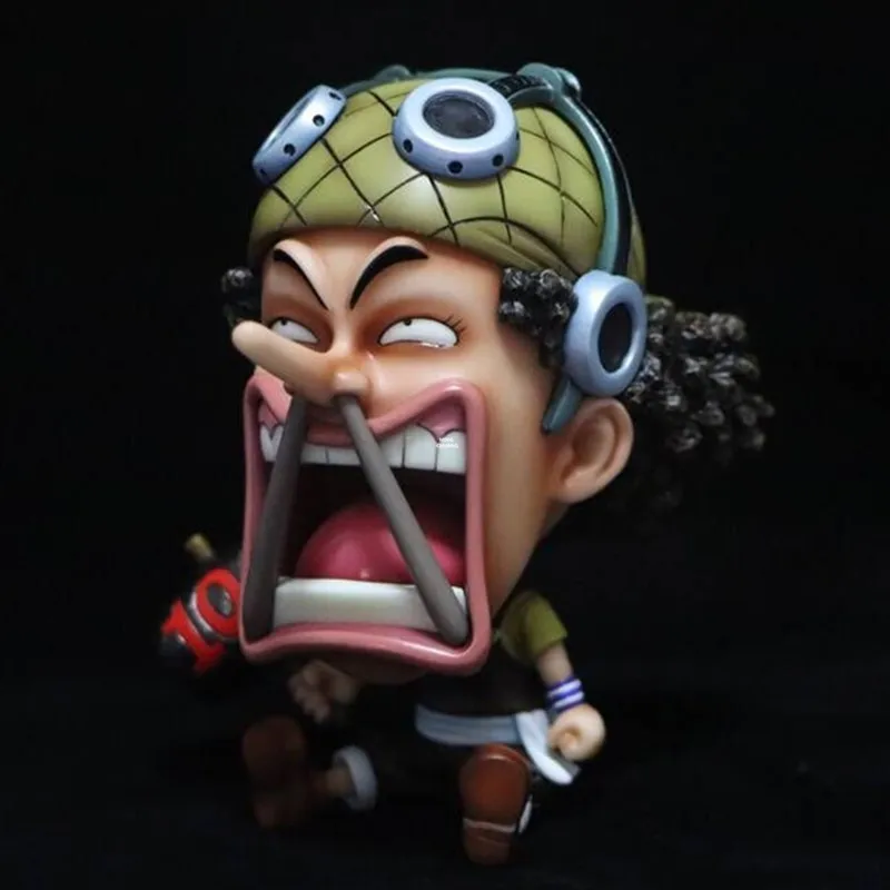 " Цельная статуя соломенная шляпа Пираты бюст Usopp полноразмерный портрет оружие молоток анимационная фигурка GK игрушечная коробка 11 см V604