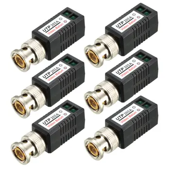 

uxcell 6 Pcs Video Balun Transceiver CCTV Camera Passive BNC Connector CAT5 UTP-202A
