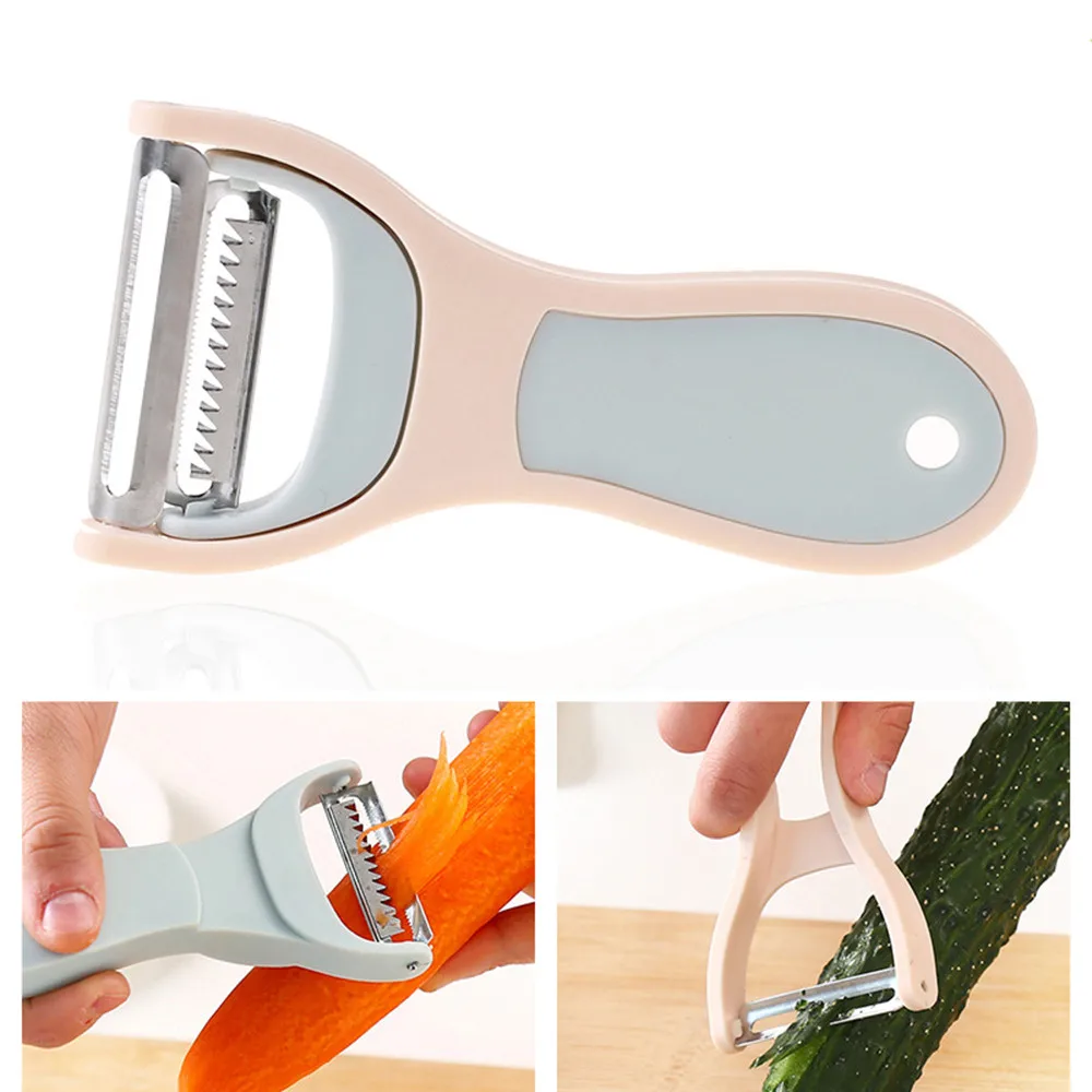 

2 in 1 Vegetable Peeler Carrot Cucumber Potato Paring Knifes Fruit Vegetable Multi-Function Scraper Grater Eplucheur a Legumes