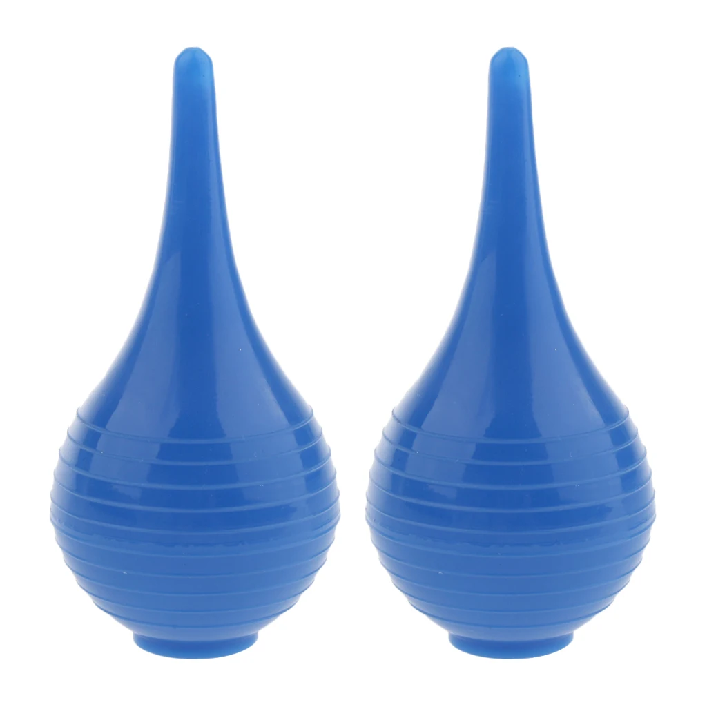 Pack of 2pcs Bulb Syringe Rubber Suction Ear Washing Syringe Squeeze Bulb Ear Dust Cleaner Laboratory Tool