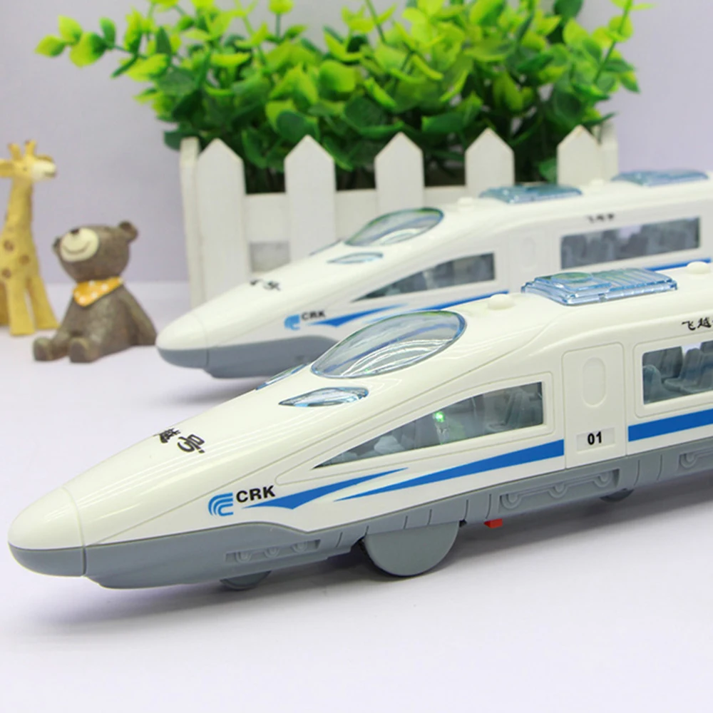 Скоростная модель поезда инерционная музыкальная светильник игрушечный