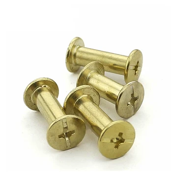 

M5 Diy Knife screw decorative pattern steel handle rivet bolt - brass plate Wooden tools rivet nut screw