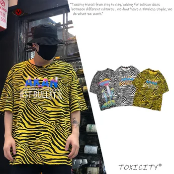 

2020 Hip Hop Streetwear Zebra Stripe Oversize T Shirt Men Harajuku Boyfriend Gift Lover 3d Pirnt Lover Graphic Tees Women Tops