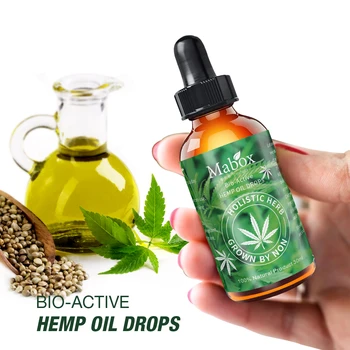 

MABOX 100% Original Hemp Seed Oil 30ml Pure Essential Oil For Relieve Stress Improving Sleep Body Skin Care Massage CBD Oil