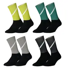 Профессиональные велосипедные носки для спорта на открытом воздухе, велосипедные носки, износостойкие дышащие Светоотражающие чулки для мужчин и женщин